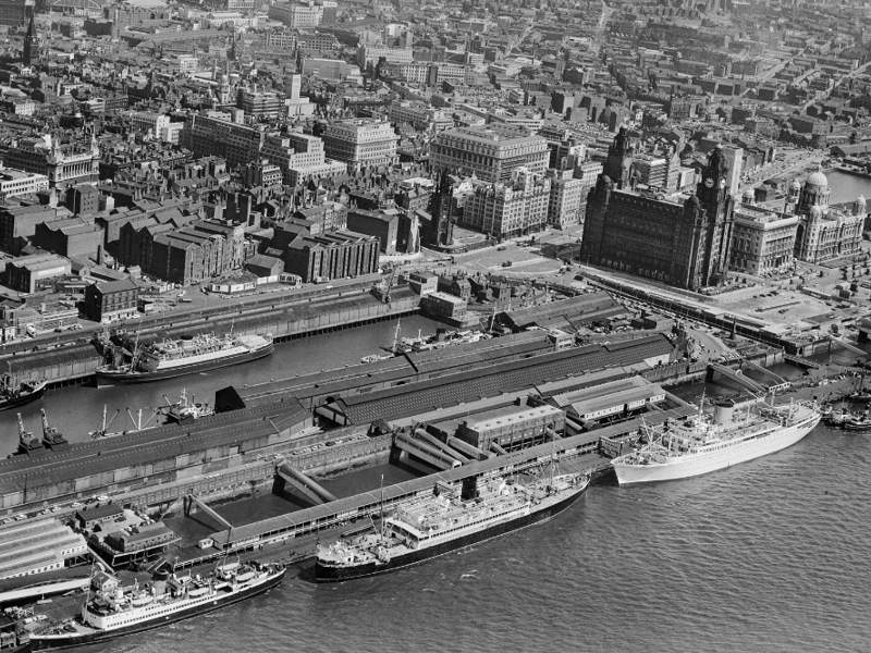 Liverpool's fantastic Pier Head back in 1964.