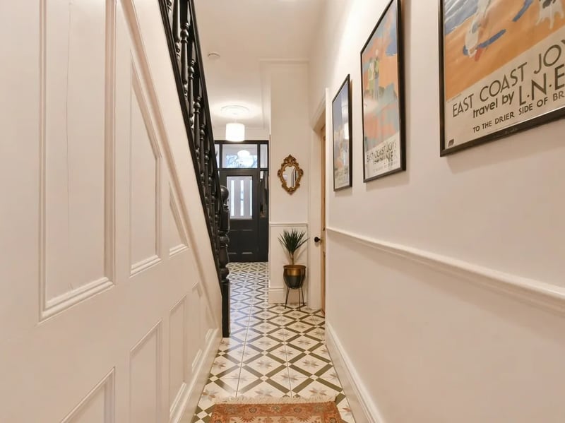 A long entrance hall will run from the front door all the way to the kitchen.