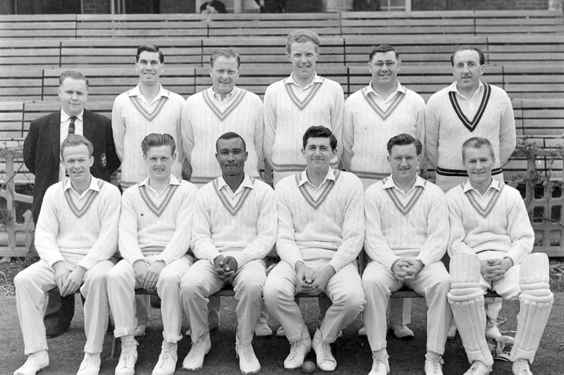Blackpool Cricket Club's first team pictured before their home match with Darwen in May 1964.
Front l-r  K Butterfield, R Booth, Cammie Smith (professional), A O Laycock (captain), G F Edmundson and A F Haslam.
Back l-r  Mr R Harrison (scorer), B D Baker, J Pinder, F J Vickers, N Langfield and D J Edmundson
