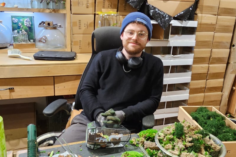 Joe, the owner of Ome, which specialises in making and reselling bespoke terrariums and other works of organic art, said: "I started this business during COVID, which just happened right after Brexit. And it's difficult to completely pinpoint exactly what is down to the cost of living, and what's down to Brexit, what's down to remnants of COVID. So, I mean, with Brexit, we've had huge problems because we're mostly an e-commerce business rather than high-street retail. Brexit has impacted us quite significantly, it's making trade much harder. But you can tell, because we're obviously at a relatively high end in terms of the price tag and the item business, that the cost of living crisis has made people second-guess these sorts of purchases which is why we're so reliant on online and international trade. To be honest with you, if we were to rely just on local trade this business wouldn't be able to exist on the high street, it's only because we've got that online presence."