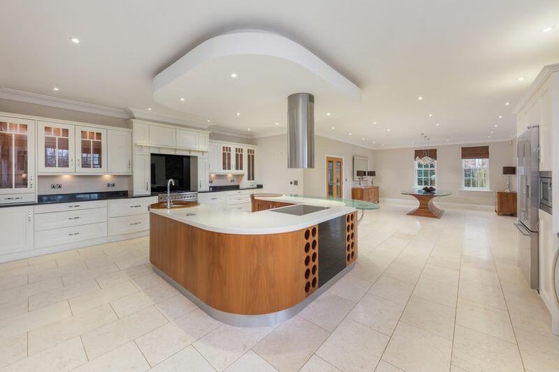 The property's kitchen is very modern and spacious throughout.