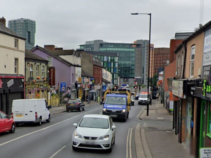There were four crashes involving bicycles recorded on the B6388 London Road, in Sheffield, during the three years to the end of June 2023, according to figures from South Yorkshire Police. One of those, which resulted in 'slight injury', happened near the junction with Hill Street, pictured.