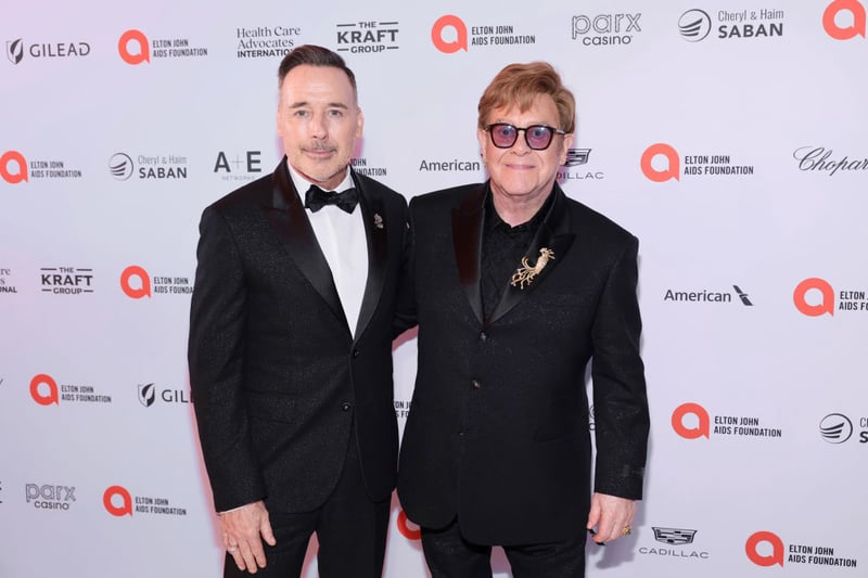 Together since 1993, pop megastar Elton John married Canadian filmmaker and advertising executive David Furnish in 2014 after same-sex marriage was legalised in 2014. The couple are worth an estimated $550 million.