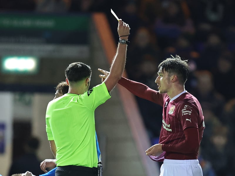 63 yellow cards. One red card.