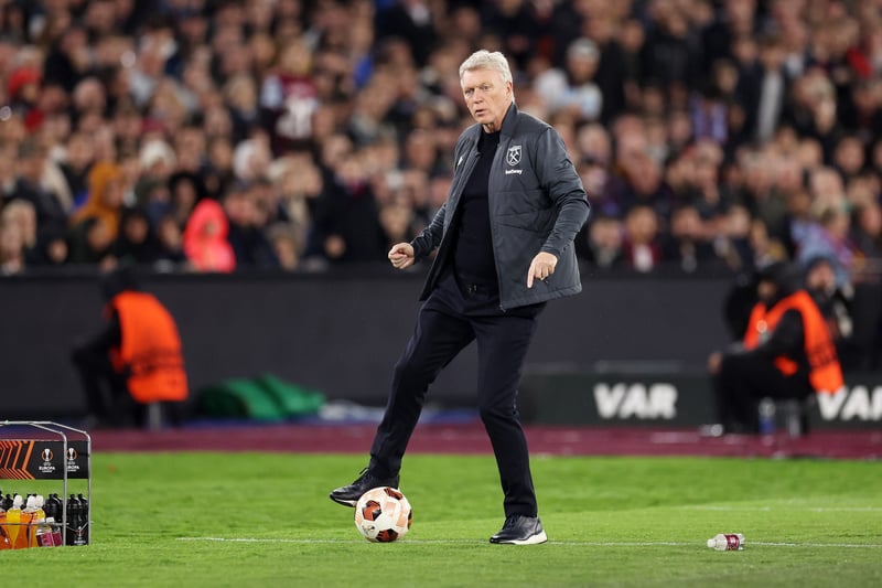 David Moyes exhibits his ball skills as he oversees his Hammers side.