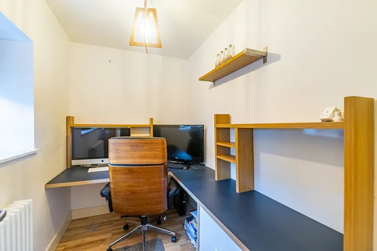 A fourth, single bedroom can also be found on the first floor, with works well as an office.