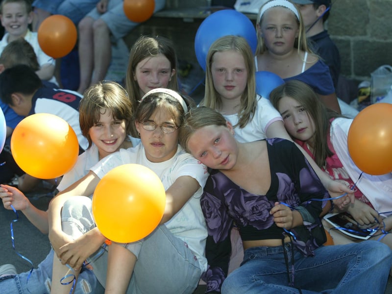 The closure of Rodley Village Primary School was marked with a balloon release in July 2007.