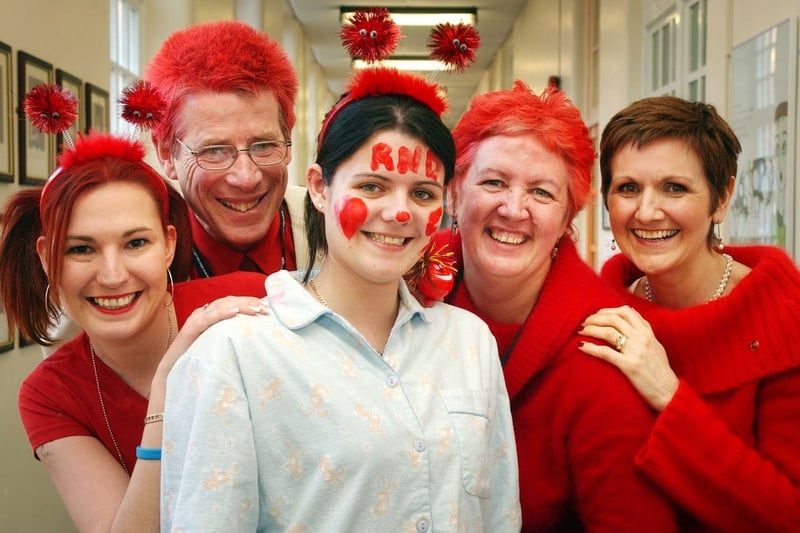 Bede Sixth Form Academy joined in the Red Nose Day fun in this archive scene from 2005.