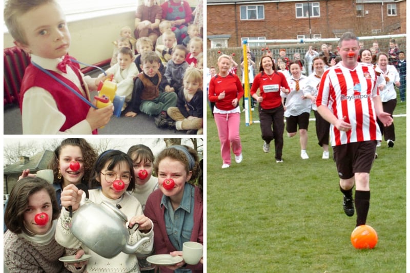 Retro for Red Nose Day. See if you can spot a familiar face.