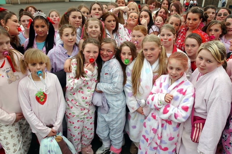 It was pyjama party time for these pupils at Farringdon School on Comic Relief Day in 2007.