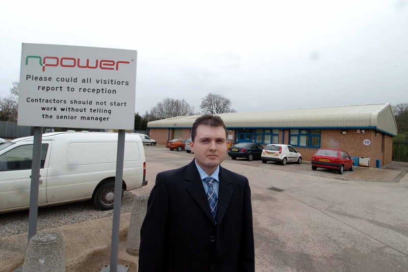 Dave Pearson from the Npower energy saving department at the MeterPlus depot where wind turbine tests were planned. Pictured in February 2007.