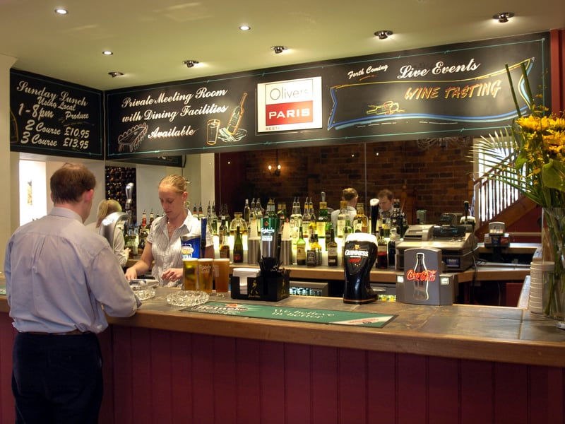 Inside Olivers Paris restaurant and bar pictured in June 2005.