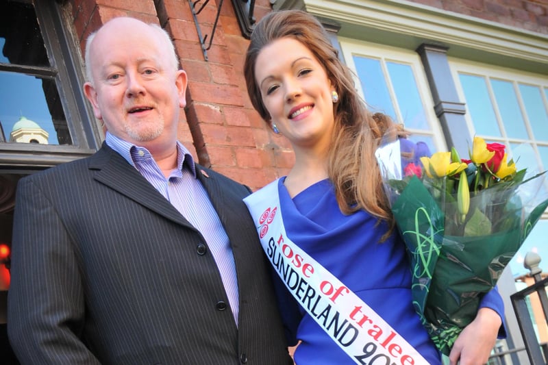 Seamus Whelan with Collette Hesketh during the Rose of Tralee competition at the pub 11 years ago.