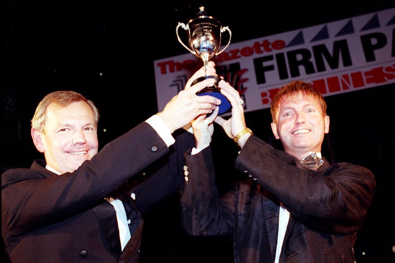 The Firm Partners Business Awards Ceremony at Blackpool Winter Gardens:
The Firm Partners 1998 award presented to Sam Lee by last years winner, Basil Newby