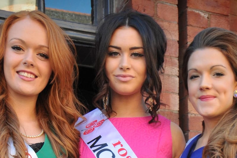 Hannah Mahony, 21, Sarahlouise Maloney, 19 and Collette Hesketh, 22, pictured during the 2023 Rose of Tralee at the pub.
