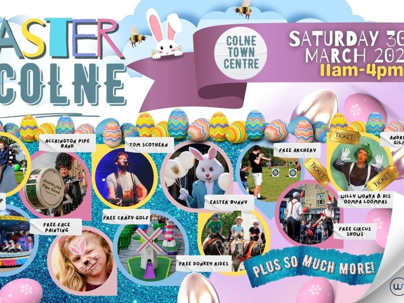 From 11am to 4pm on Saturday, March 30, the streets of Colne will be jam-packed with family-friendly fun including free donket rides, free circus shows, free archery, magic shows, balloon modelling, face painting and more. There will also be some paid activities on offer.