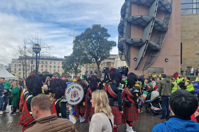 The pipe band pumps out soundtrack to St Patrick's Day