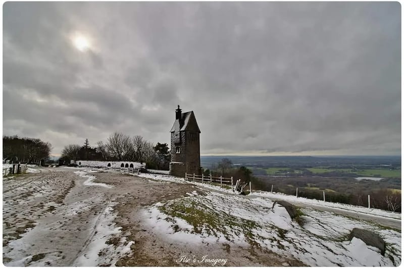 Pigeon Tower, Bolton, in the snow. Credit: Ilse's Imagery.