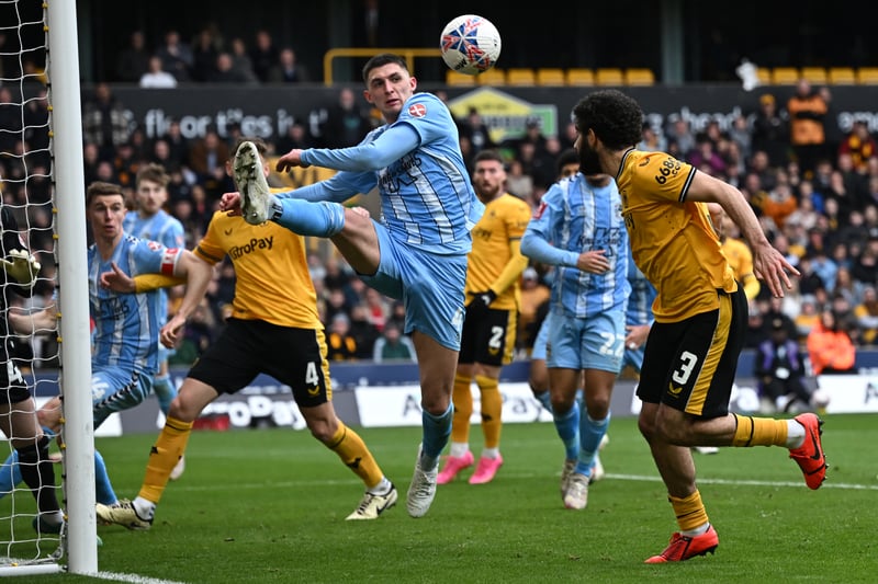 Thomas was solid at the back for Coventry in the famous 3-2 win over Wolves, racking up six aerial duel wins, three tackles, five clearances and three interceptions. He also assisted Ellis Simms’ second goal.