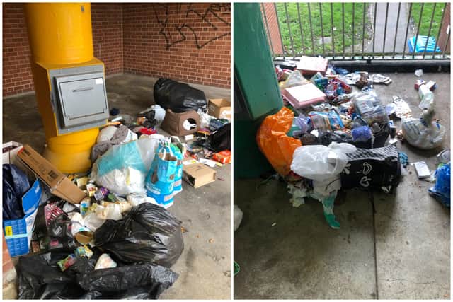 Bin bags are being left in communal areas on a daily basis because they are too big to go down the chutes yet the wheelie bins are locked away. Now the council is threatening fines of up to £400 for “flytipping.”