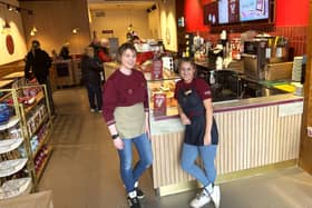 Costa Coffee Stocksbridge staff Rachael Cleverly, left, and Anna Steward. 
