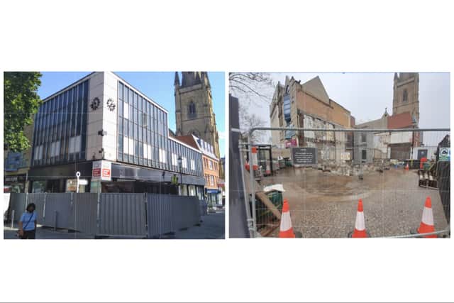 The former Next on Fargate was demolished and is a building site today.