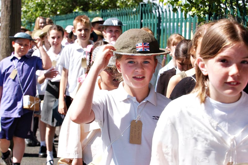 Pupils joined in with a project about the Second World War when they dressed as evacuees in 2005.