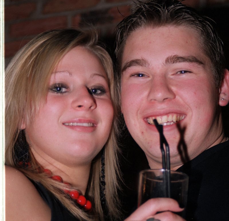 Christina Galloway and David Meadows att the Varsity pub, on West Street, Sheffield in 2003