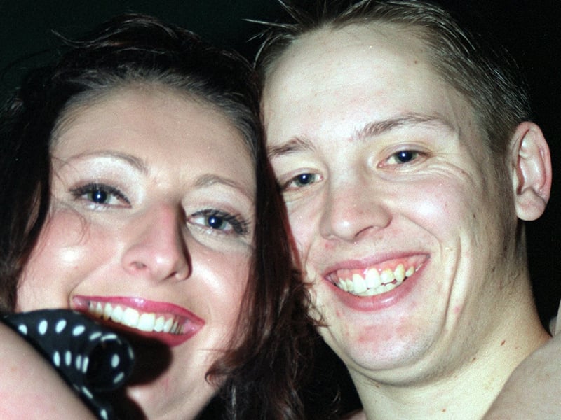 Nicola Robinson and James Eyre at the Varsity pub on West Street, Sheffield, in 2003