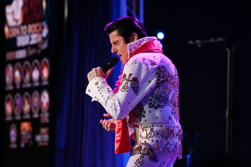 Andi Kean competing for a place in the Ultimate Elvis final in Memphis.