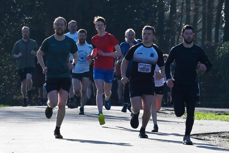 Runners taking part in the Worden Parkrun event.