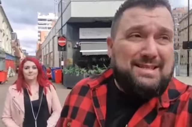 Dale and Holly, of The Great British Pub Crawl, visited 17 pubs in Sheffield on St Patrick's Day. Photo: youtube.com/@thegreatbritishpubcrawl