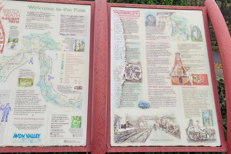 The information board gives some background to the path and its history, Warmley, the forest, Kingswood Heritage Museum and famous people of the area including William Champion.