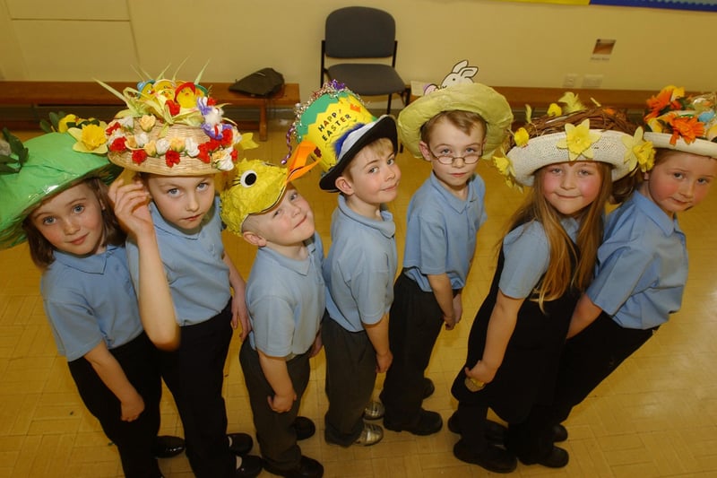 Bonny bonnets at Dene House Primary in this scene from 2005.