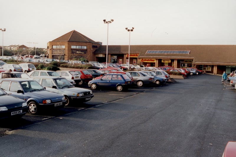 A view of the Shopping Centre Kingston Park taken in 1998. The photograph has been taken from the car park and is looking across to part of the Shopping Centre. 
