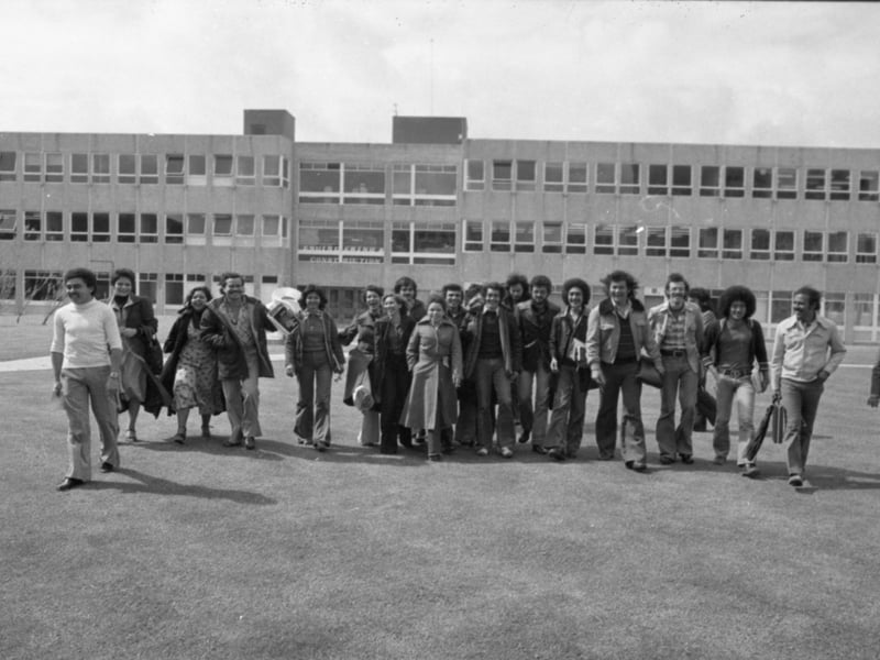 Venezuelan students arrived at colleges in Blackpool, St Annes and Morecambe to start six years' of study designed to teach them technlogical skills, 1976