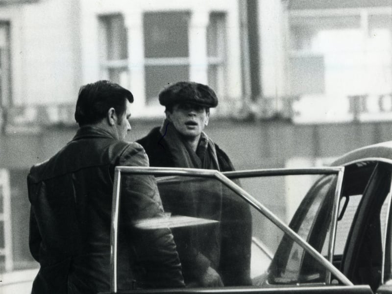 Despite a press ban imposed by film director Ken Russell, Rudolf Nureyev, was caught on camera in the Imperrial Hotel Car Park, Blackpool in 1976