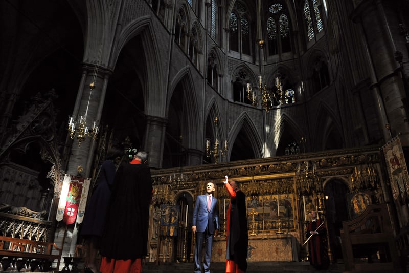 In 2011, Obama was given a tour of the royal church by Dean of Westminster Reverend John Hall while on a state visit in the capital.