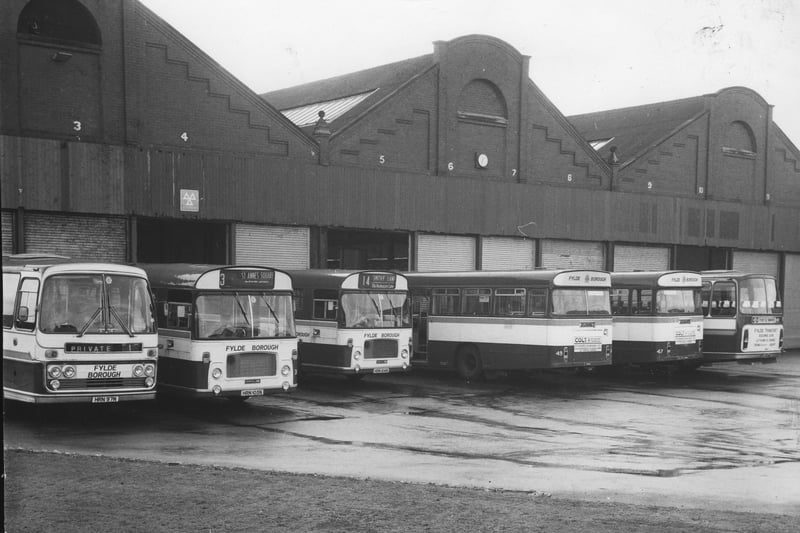 Fylde Transport Department depot in December 1976