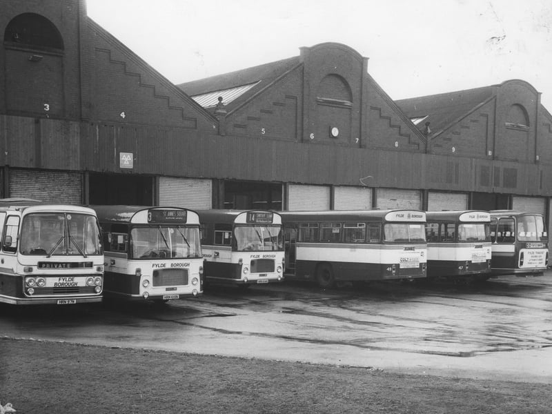 Fylde Transport Department depot in December 1976