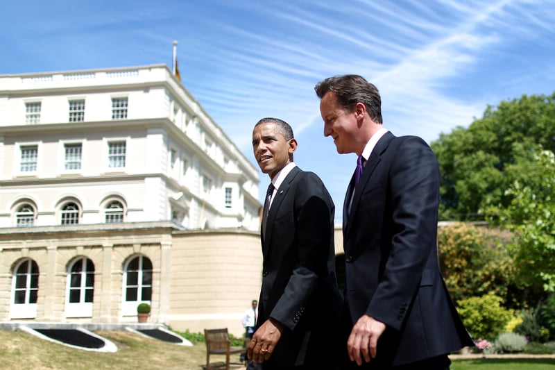 Obama also had a joint press conference at the St James's mansion alongside David Cameron in 2011.