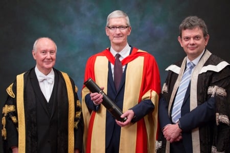 Apple CEO Tim Cook was given an honorary Doctorate of Science by the University of Glasgow in 2017. 
