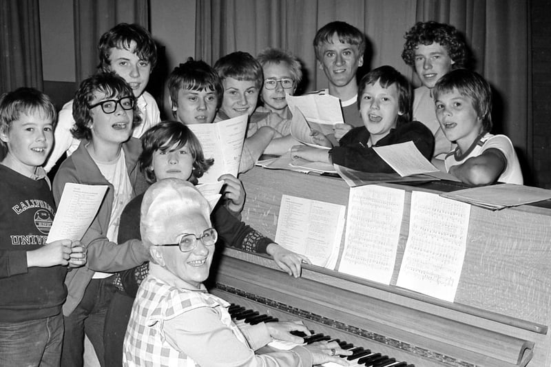 Preparations for the 1980 Gang Show at the Sunderland Empire Theatre were well under way when this photo was taken.