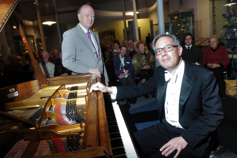 Pianist William Fong and Sunderland Pianoforte Society Chairman Alan Swallow were pictured before the start of a recital to celebrate the 70th anniversary of the society.