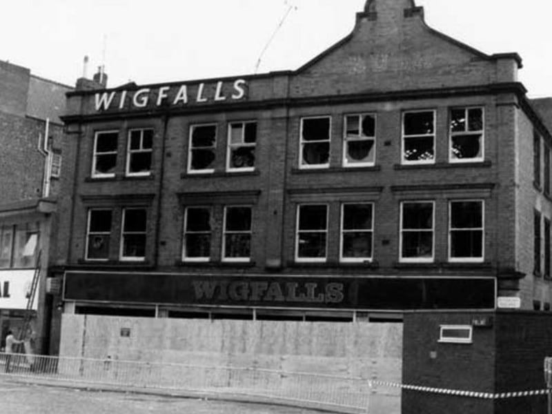 Wigfalls television dealers, on Fitzalan Square, Sheffield, some time between 1960 and 1979