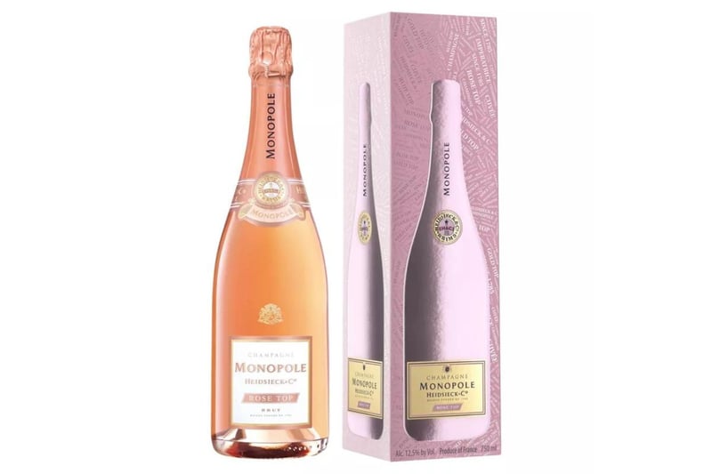 If you're thinking pink, Asda have a big £11 off Heidsieck & Co Champagne Monopole Rose Top Brut. That brings it down to £27 a bottle. "Extremely intense pale pink in colour with a depth of colour set off by tiny fuchsia reflections."