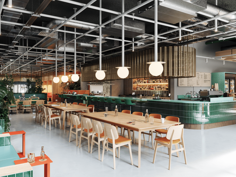 Around the corner from the coffee shop is The Social Hub Glasgow's own bar too. Once the hotel is open you'll be able to buy hot food from the hotel's kitchen.
