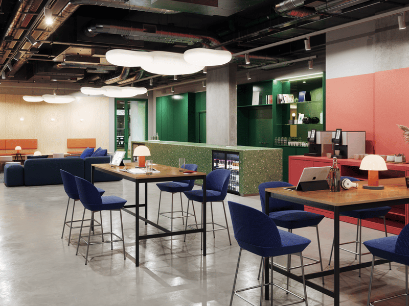 A break-out room in The Social Hub's co-working space