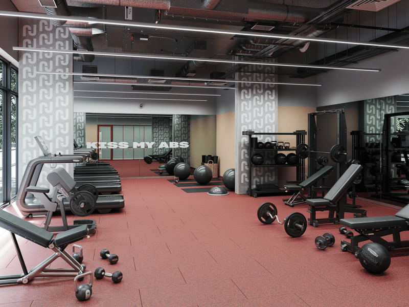 A kitted out gym at The Social Hub Glasgow