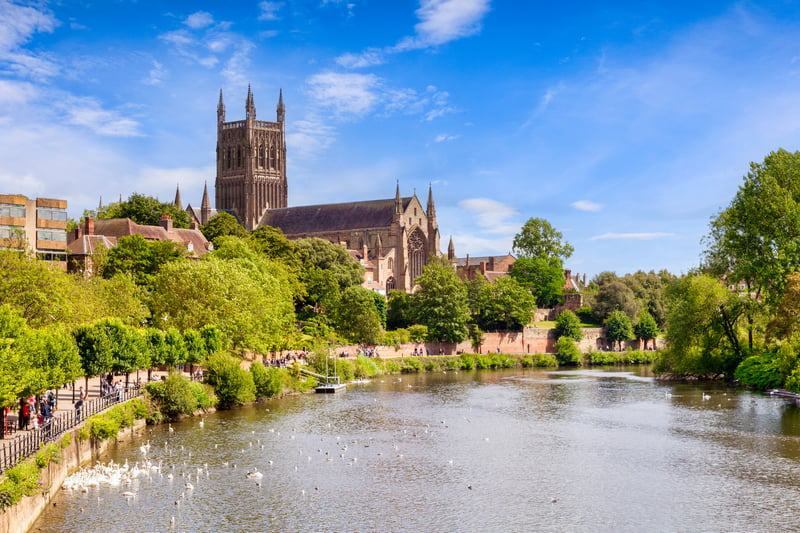 Worcester boasts a stunning cathedral, historic streets, and picturesque riverside walks. Visit Worcester Cathedral, explore the Tudor House Museum, and soak in the charming atmosphere of this cathedral city. 